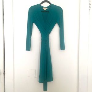 EUC Michael Kors Teal Green Wrap Dress (4P)